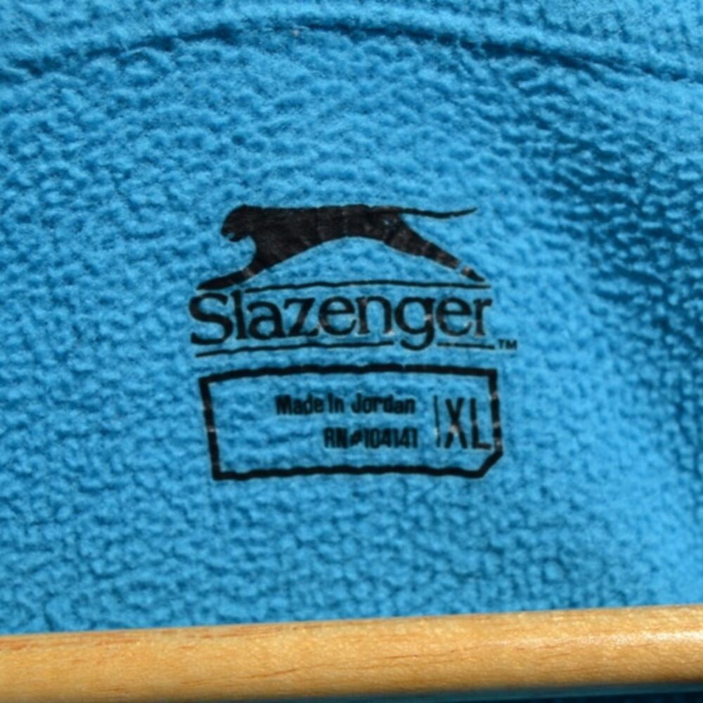 Slazenger Men's Outdoor Golf Quarter Zip Fleece Lined Vest Size XL Gray & Blue - Picture 6 of 7